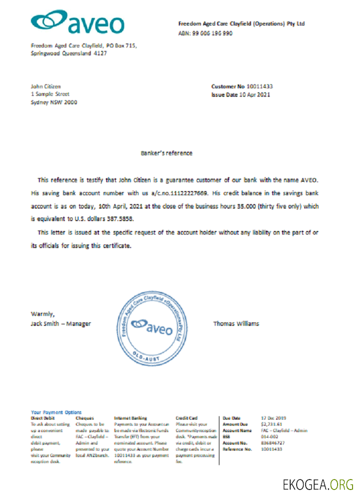 Australie , AVEO , reference